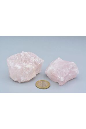 Hakiki Doğal İri Boy Pembe Kuvars Taşı Kaya Parçası