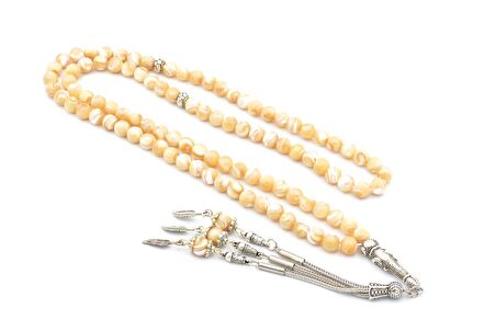 DOĞAL 99 LUK KAHVERENGİ SEDEF TESBİH 1.KALİTE