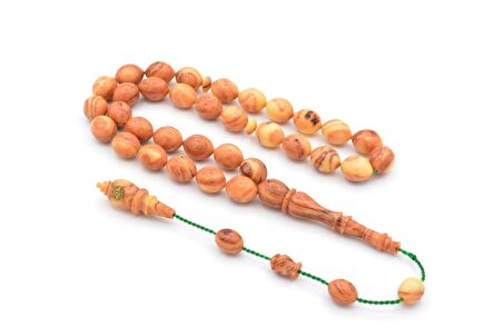 USTA İŞİ SİSTEMLİ HARELİ TEN RENGİ SIKMA KEHRİBAR TESBİH