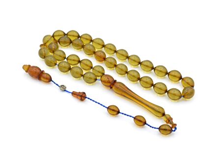 USTA İŞİ SİSTEMLİ ZEYTİNYAĞI RENGİ SIKMA KEHRİBAR TESBİH 001