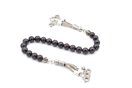 HAKİKİ LAL (GRANAT) DOĞAL TAŞ ZAZA TESBİH 1.KALİTE