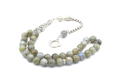 HAKİKİ A KALİTE DOĞAL LABRADORİT TAŞI TESBİH 1.KALİTE