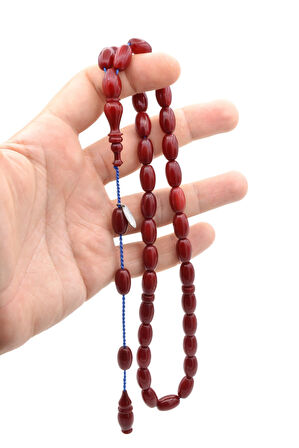 Usta Işi Sistemli Arpa Kesim Çubuk Malzeme Sıkma Kehribar Tesbih 059