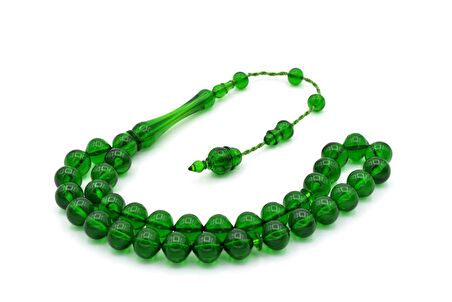 USTA İŞİ SIĞIRCIK KESİM YEŞİL UÇAK CAMI TESBİH