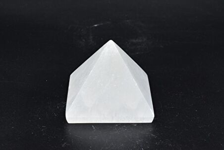 HAKİKİ DOĞAL SELENİT TAŞI PİRAMİT 120 GR 1.KALİTE