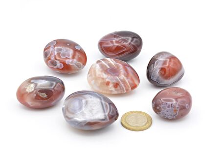 HAKİKİ TAMBURLU DOĞAL BOTSWANA AKİK TAŞI KAYA PARÇASI İRİ BOY