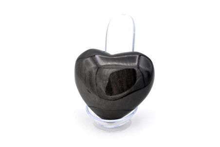 HAKİKİ DOĞAL KALP ŞEKLİNDE RAİNBOW OBSİDYEN TAŞI 116 GRAM