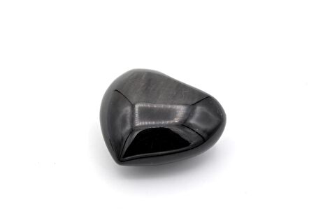HAKİKİ DOĞAL KALP ŞEKLİNDE RAİNBOW OBSİDYEN TAŞI 116 GRAM