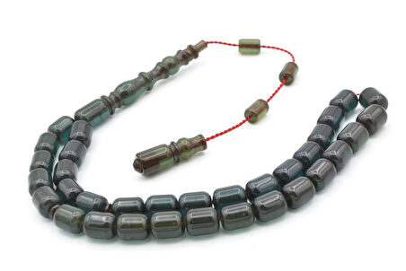 USTA İŞİ SİSTEMLİ FIÇI KESİM MAVİ SIKMA KEHRİBAR TESBİH 126