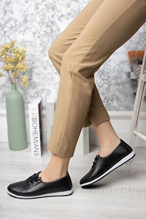 Aymer Ortopedik Pedli Siyah Ayakkabı