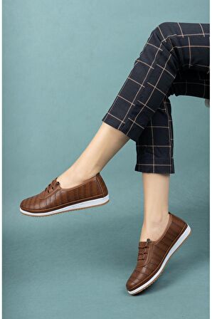 Ortopedik Pedli Krokodil Baskı Taba Ayakkabı