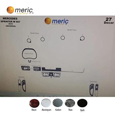 Meriç® Mercedes Sprinter W907 Ön Torpido Kaplama 27 Parça 2020-›