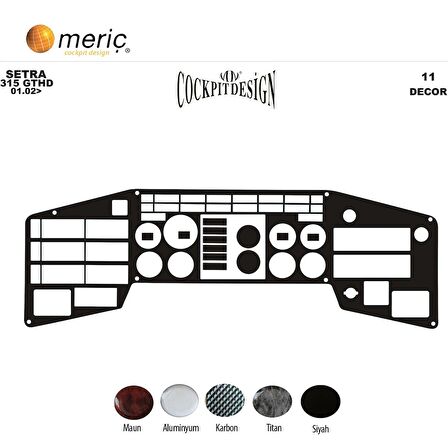 Meriç® Setra 315 Gthd Ön Torpido Kaplama 11 Parça 1996-2000
