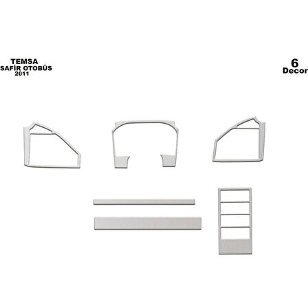 Meriç® Mitsubishi Safir Ön Torpido Kaplama 4 Parça 2011-2019