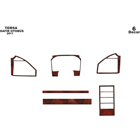 Meriç® Mitsubishi Safir Ön Torpido Kaplama 4 Parça 2011-2019