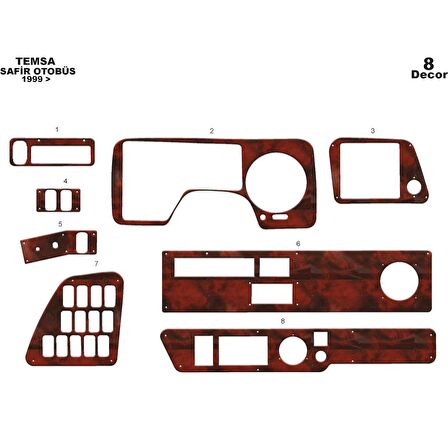 Meriç® Mitsubishi Safir Ön Torpido Kaplama 8 Parça 1999-2010