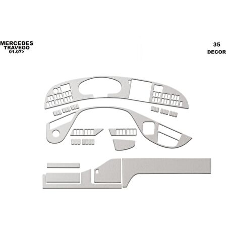 Meriç® Mercedes Travego Ön Torpido Kaplama 35 Parça 2005-2011