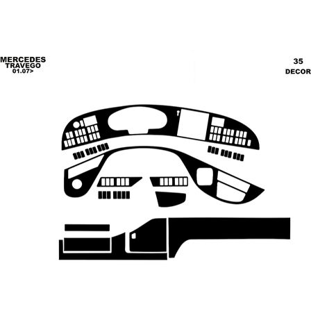 Meriç® Mercedes Travego Ön Torpido Kaplama 35 Parça 2005-2011