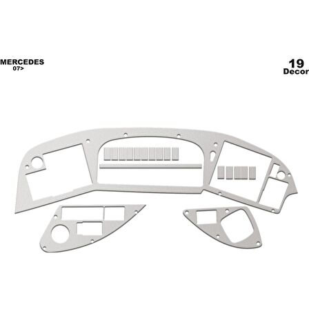 Meriç® Mercedes Tourismo Ön Torpido Kaplama 19 Parça 2007-2010