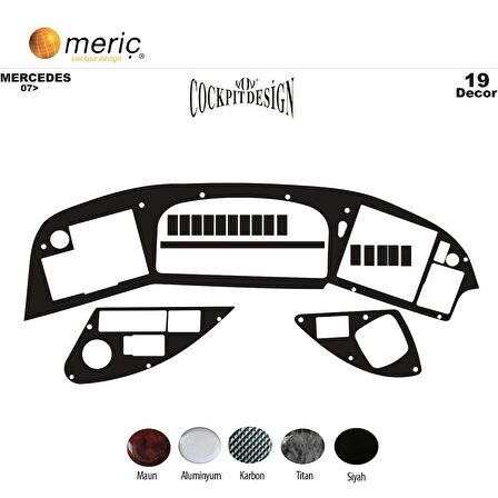 Meriç® Mercedes Tourismo Ön Torpido Kaplama 19 Parça 2007-2010