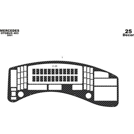 Meriç® Mercedes 403 Ön Torpido Kaplama 25 Parça 2001-2005