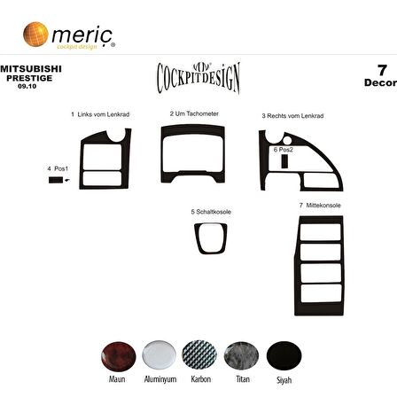 Meriç® Mitsubishi Temsa Prestige Ön Torpido Kaplama 7 Parça 2010-2011