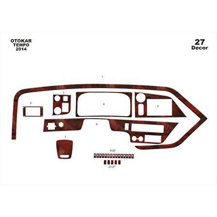 Meriç® Otokar Tempo Ön Torpido Kaplama 27 Parça 2014-›