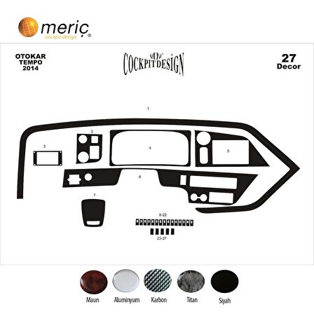 Meriç® Otokar Tempo Ön Torpido Kaplama 27 Parça 2014-›