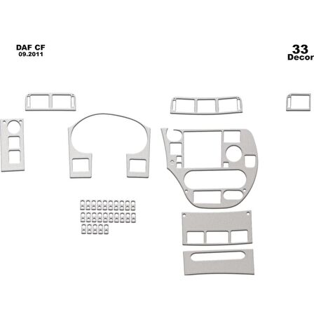 Meriç® Daf Cf Ön Torpido Kaplama 33 Parça 2011-›