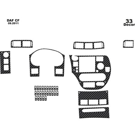 Meriç® Daf Cf Ön Torpido Kaplama 33 Parça 2011-›