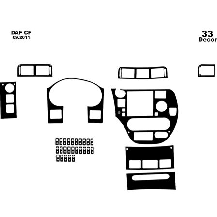 Meriç® Daf Cf Ön Torpido Kaplama 33 Parça 2011-›