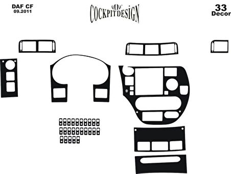 Meriç® Daf Cf Ön Torpido Kaplama 33 Parça 2011-›