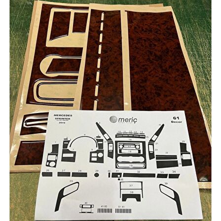 Meriç® Volkswagen Crafter Ön Torpido Kaplama 61 Parça 2006-2019