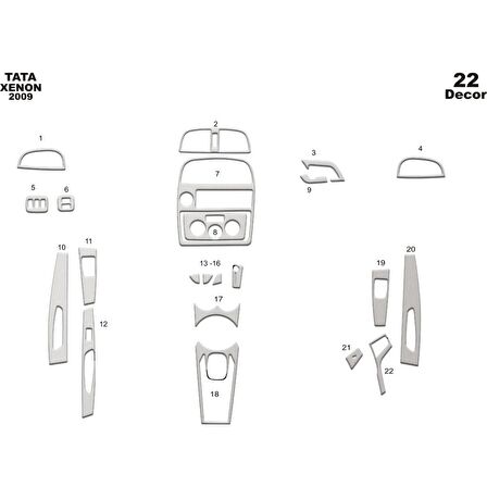 Meriç® Tata Xenon 4x4 Ön Torpido Kaplama 22 Parça 2009-2015
