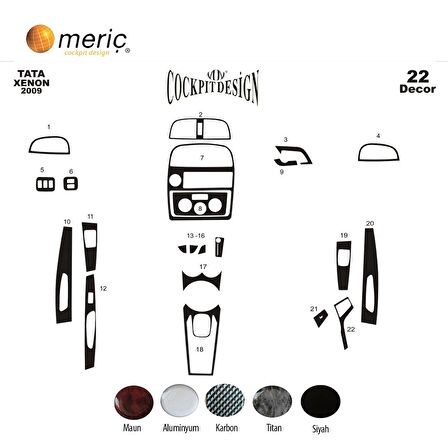 Meriç® Tata Xenon 4x4 Ön Torpido Kaplama 22 Parça 2009-2015