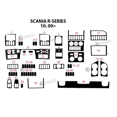 Meriç® Scania R Ön Torpido Kaplama 54 Parça 2009-›