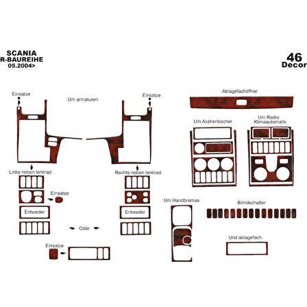 Meriç® Scania R Ön Torpido Kaplama 46 Parça 2004-2009