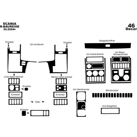 Meriç® Scania R Ön Torpido Kaplama 46 Parça 2004-2009