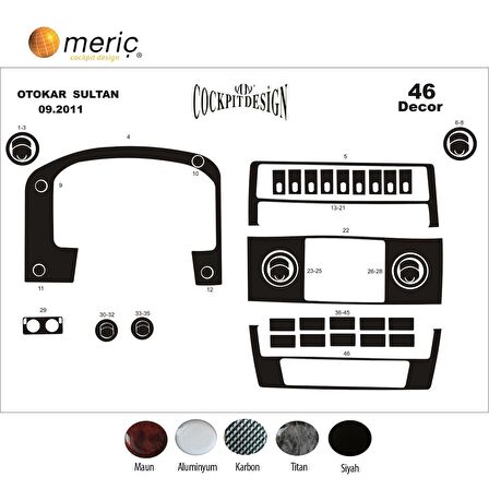Meriç® Otokar Sultan S Ön Torpido Kaplama 46 Parça 2012-2014