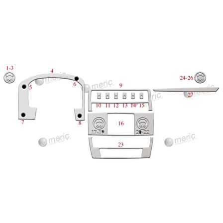 Meriç® Otokar Sultan Ön Torpido Kaplama 27 Parça 2010-2014