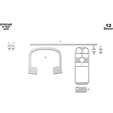 Meriç® Otokar M-3000 Ön Torpido Kaplama 12 Parça 2008-›