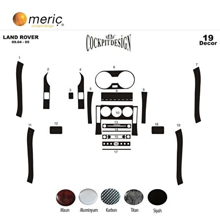 Meriç® Land Rover Freelander Ön Torpido Kaplama 19 Parça 2004-2006