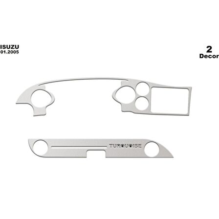 Meriç® Isuzu Turkuaz Ön Torpido Kaplama 2 Parça 2005-›