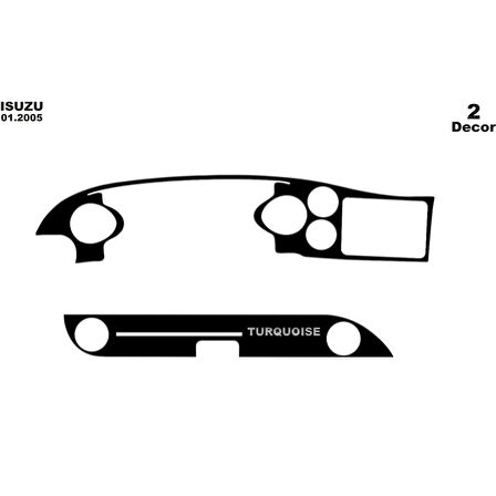 Meriç® Isuzu Turkuaz Ön Torpido Kaplama 2 Parça 2005-›