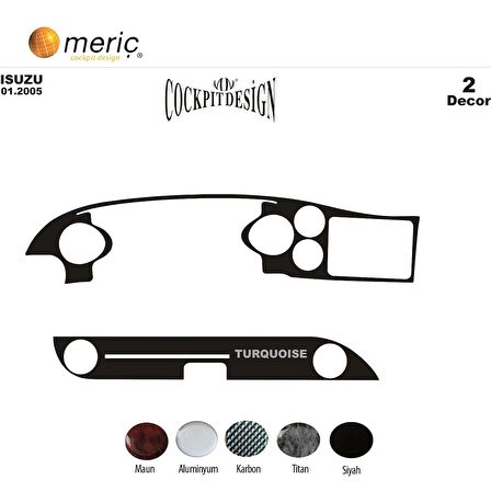 Meriç® Isuzu Turkuaz Ön Torpido Kaplama 2 Parça 2005-›
