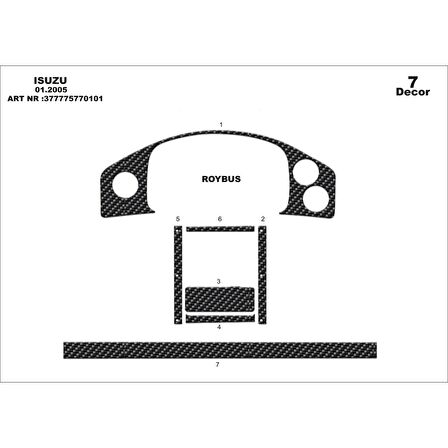 Meriç® Isuzu Roybus C Ön Torpido Kaplama 7 Parça 2007-›