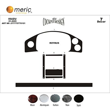 Meriç® Isuzu Roybus C Ön Torpido Kaplama 7 Parça 2007-›