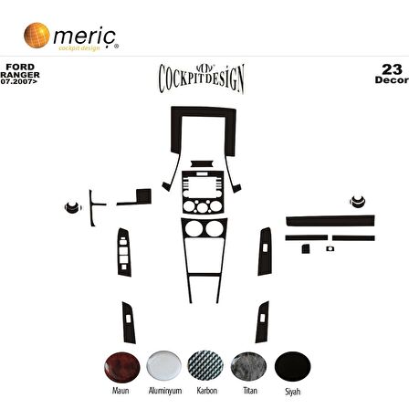 Meriç® Ford Ranger Ön Torpido Kaplama 23 Parça 2006-2010