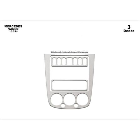 Meriç® Mercedes Vaneo Ön Torpido Kaplama 3 Parça 2001-2006