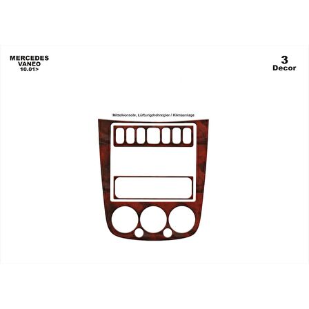 Meriç® Mercedes Vaneo Ön Torpido Kaplama 3 Parça 2001-2006